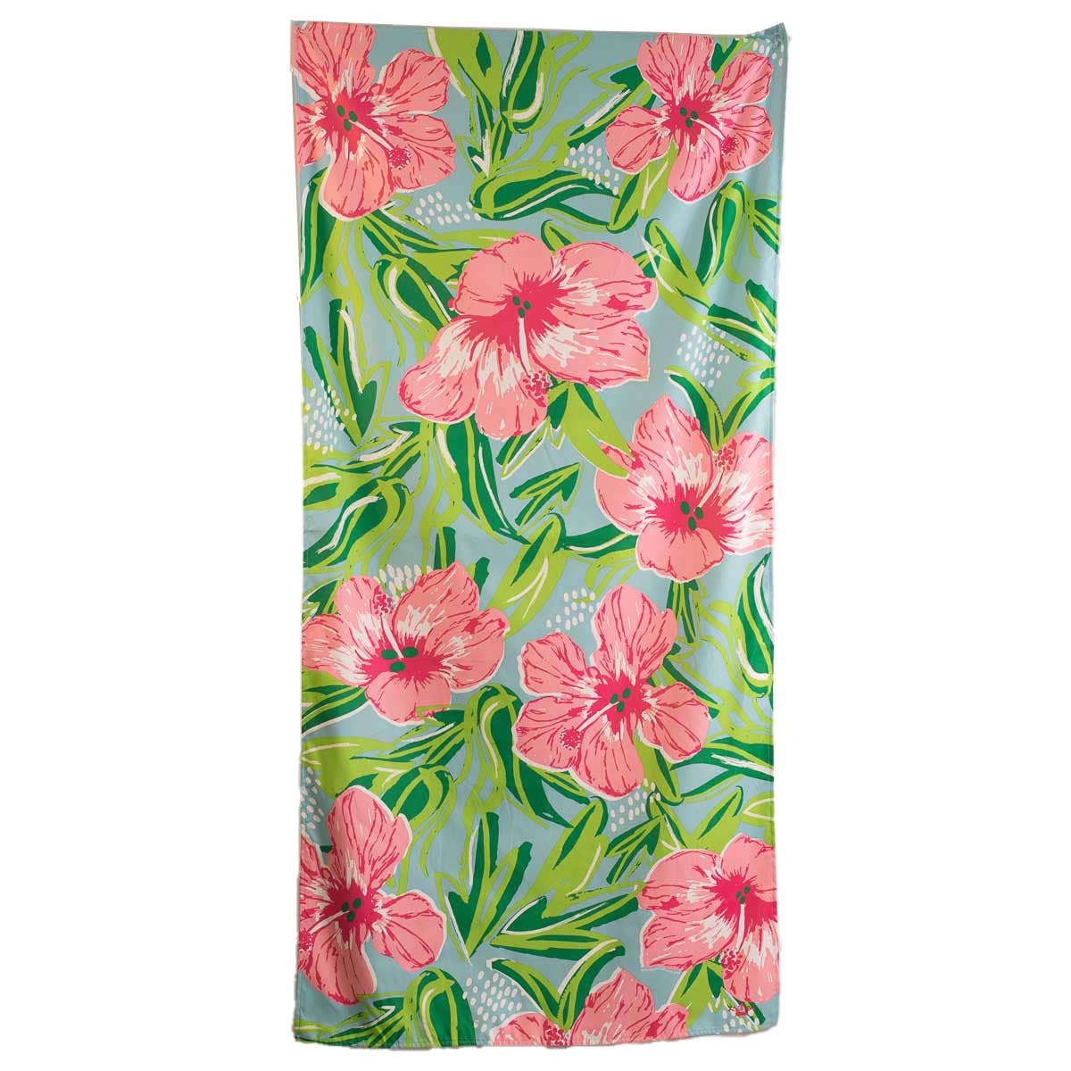 Hibiscus Beach Towel Aruba Blue/Hot Pink 34x70