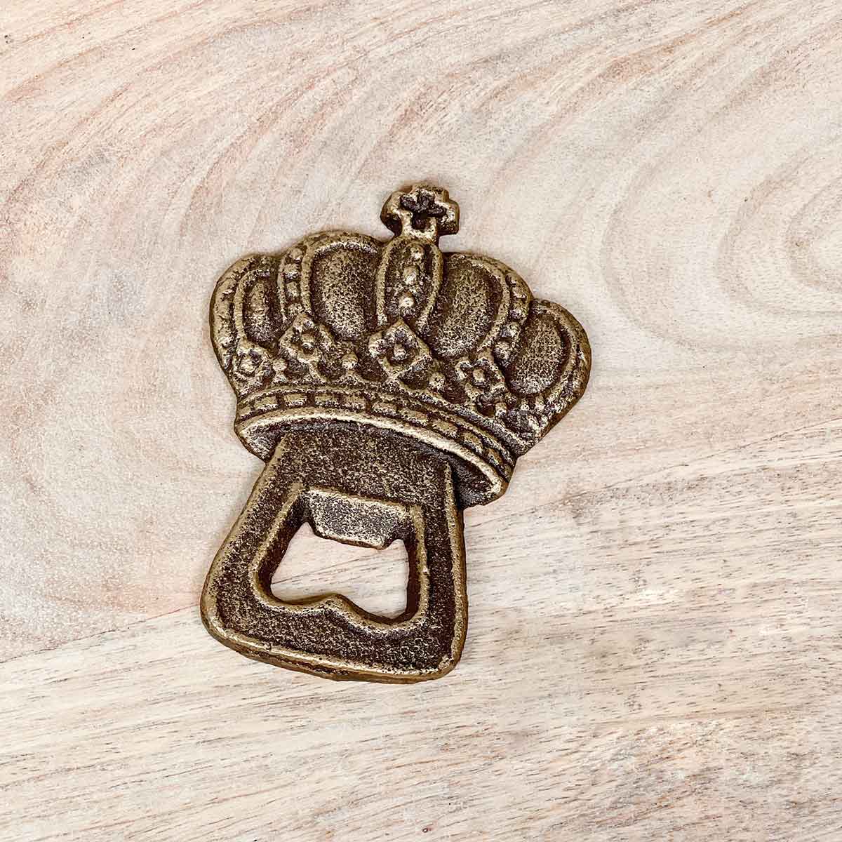 Crown Bottle Opener - Brown/Gold