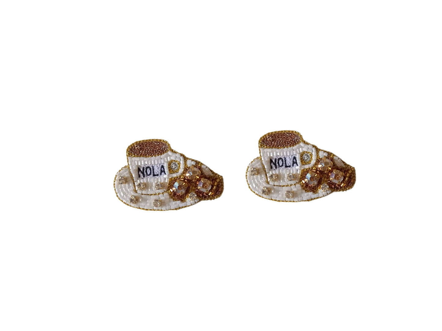 LUXE Nola Coffee & Beignet Earrings