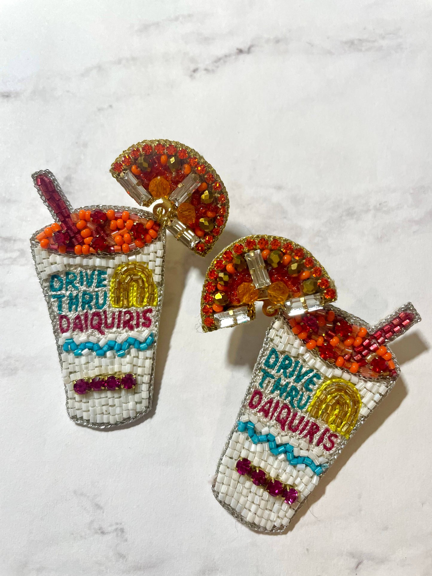 Louisiana Favorite Drive-Thru New Orleans Daiquiris Earrings