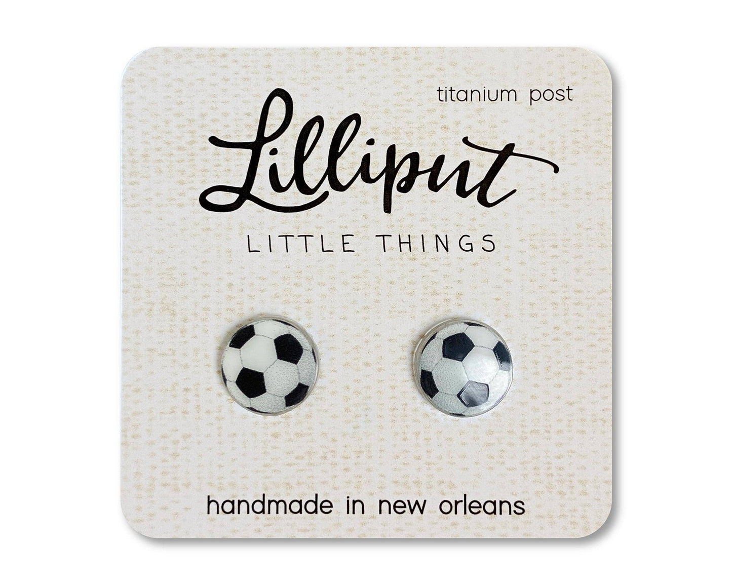 Soccer Ball Stud Earrings