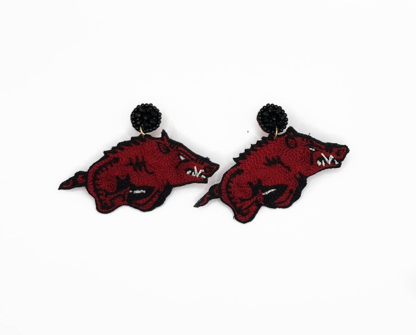 Arkansas Razorbacks Beaded Statement Earrings