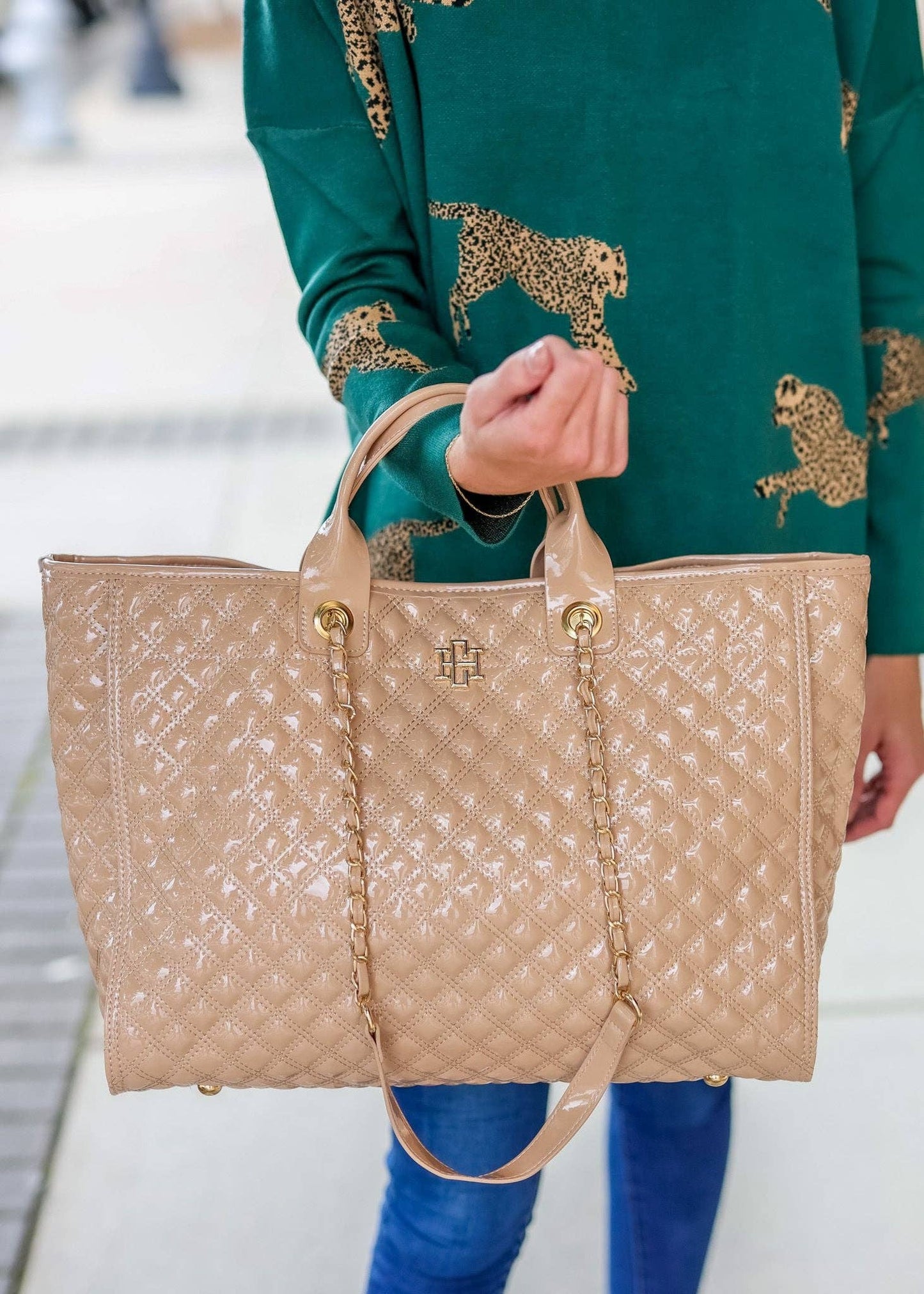 Melissa Tote Bag NUDE PATENT