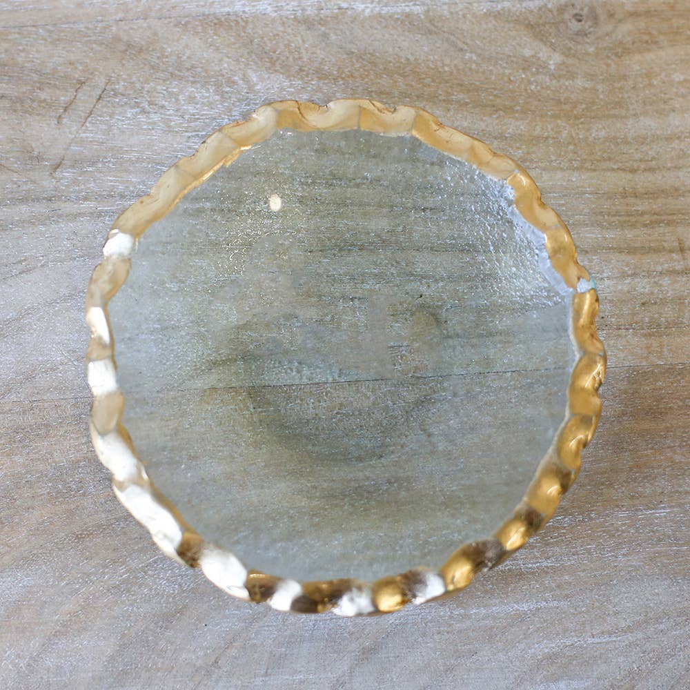 Fairbanks Tidbit Dish Clear/Gold 5"