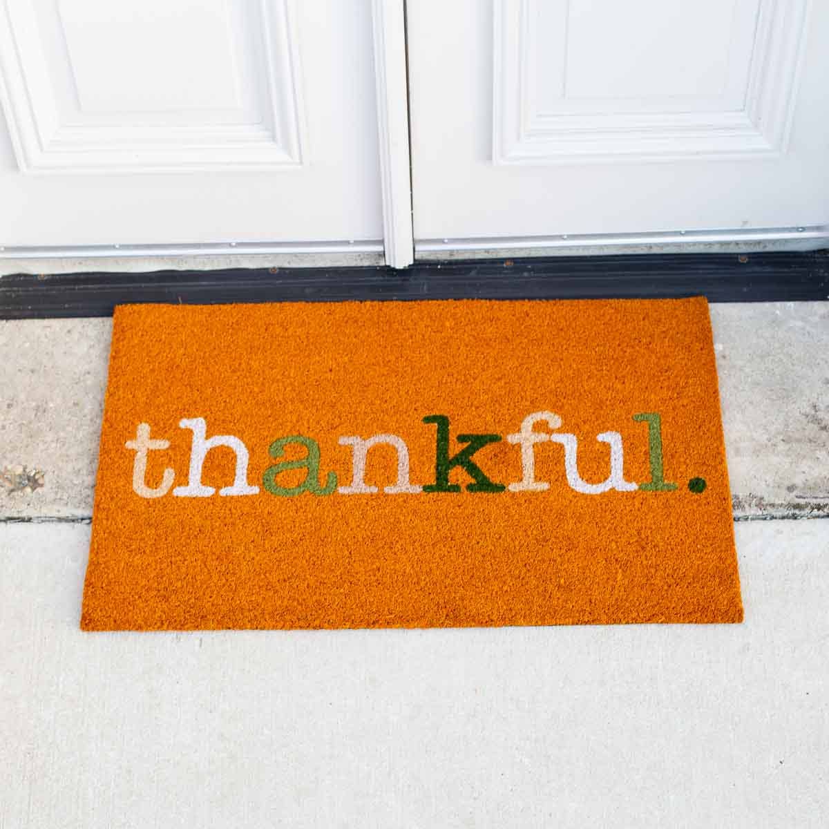 Thankful Coir Doormat Pumpkin/Multi 30x18