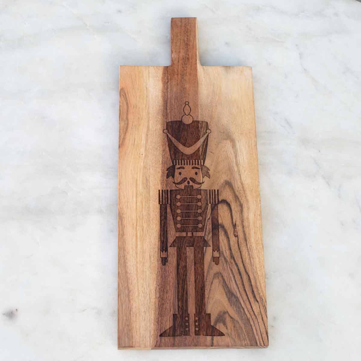 Nutcracker Serving Board   Natural   7x18