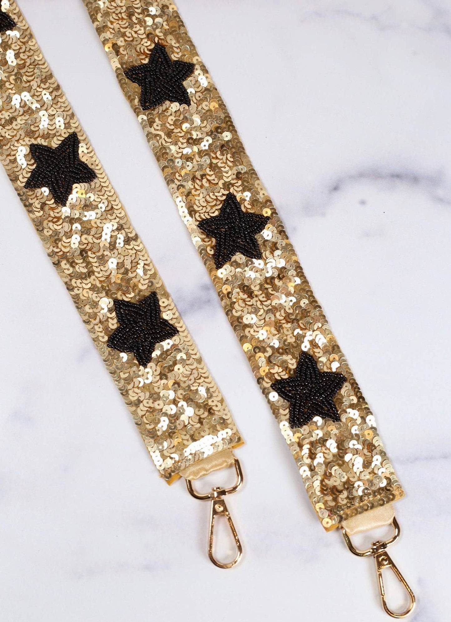 Sammy Star Sequin Crossbody Strap GOLD BLACK