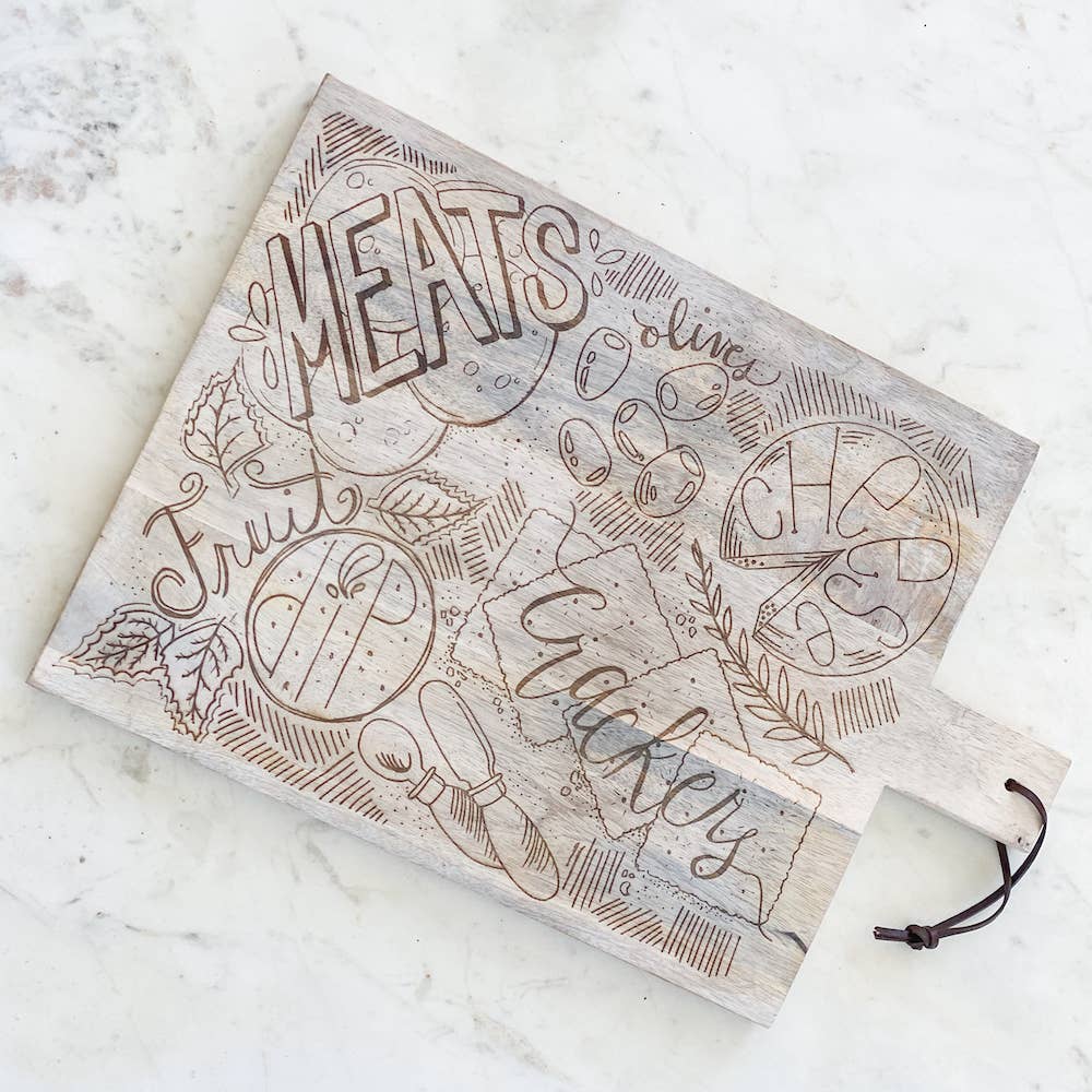 Meat and Cheese Please - Charcuterie Serving Board