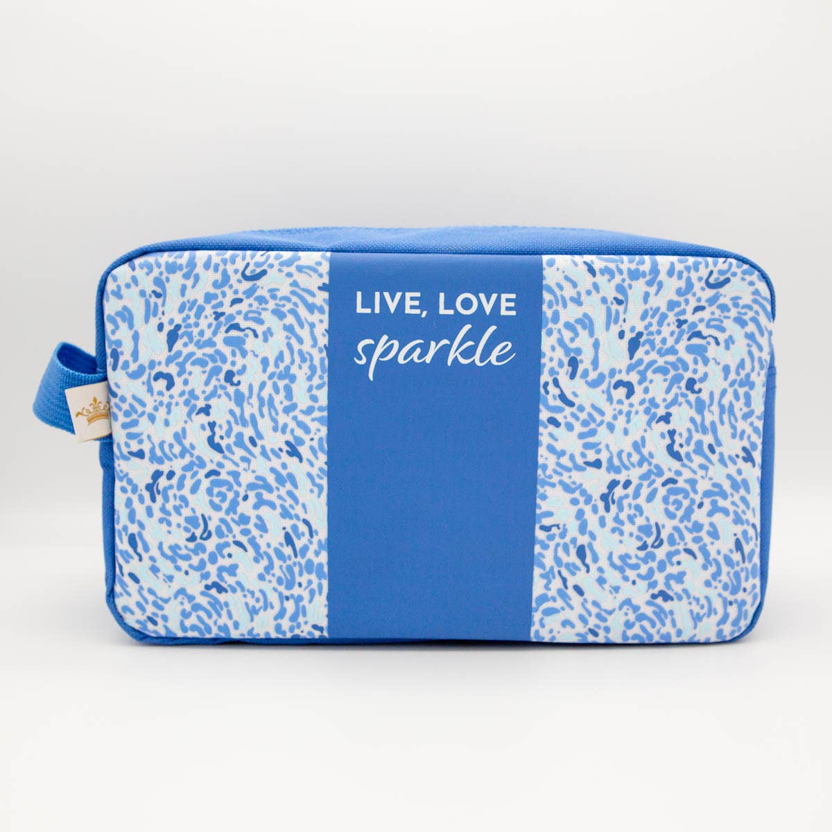 Live Love Sparkle Cosmetic Bag Sky/Allure/Riviera 10x6x4 – Mon Belle Amie