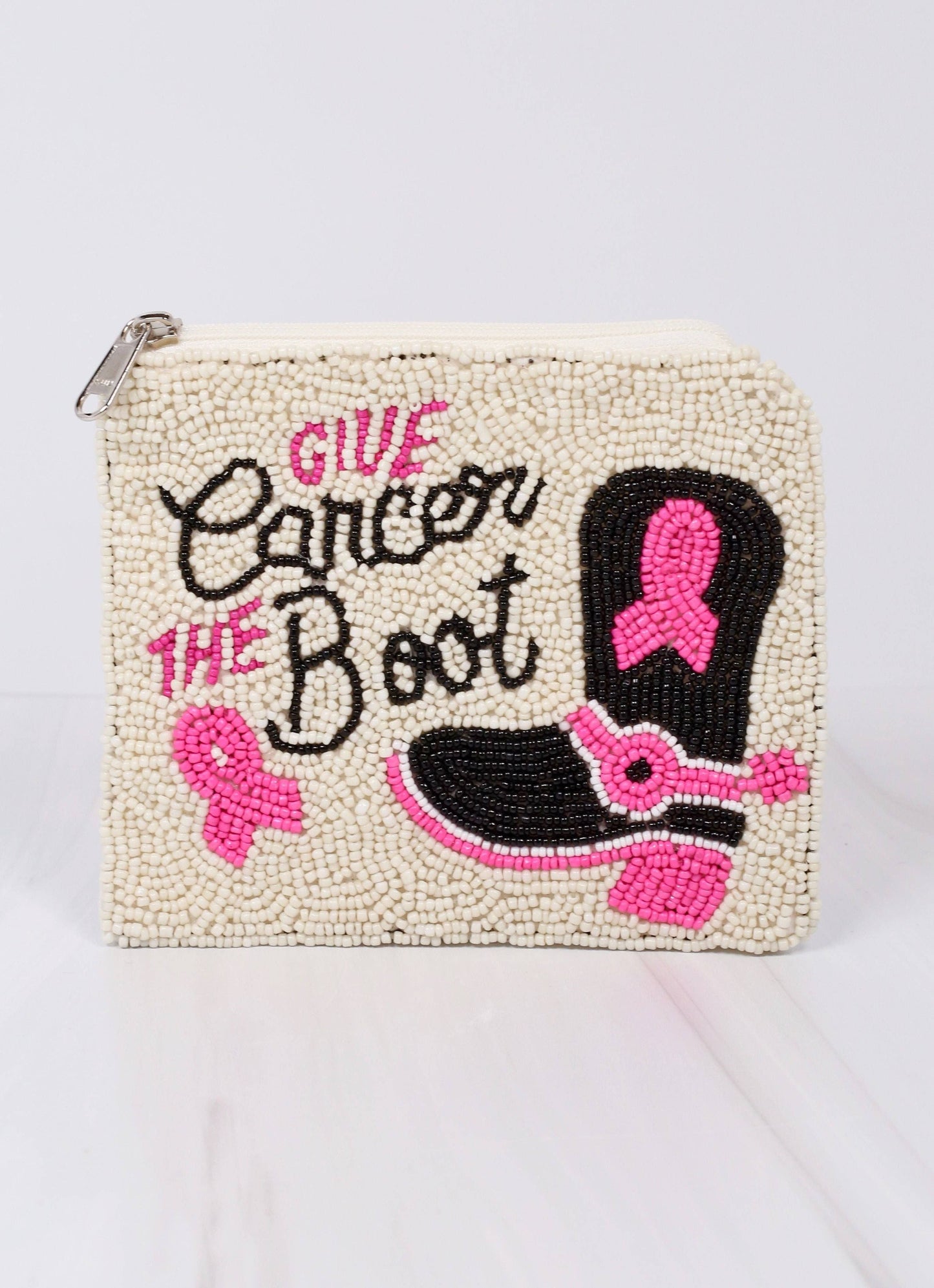 Give Cancer the Boot Coin Purse
