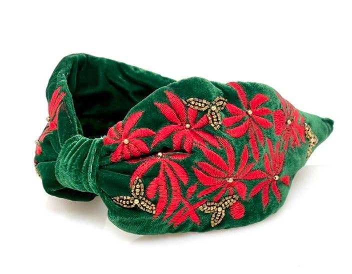 Christmas Poinsettia Flower Headband