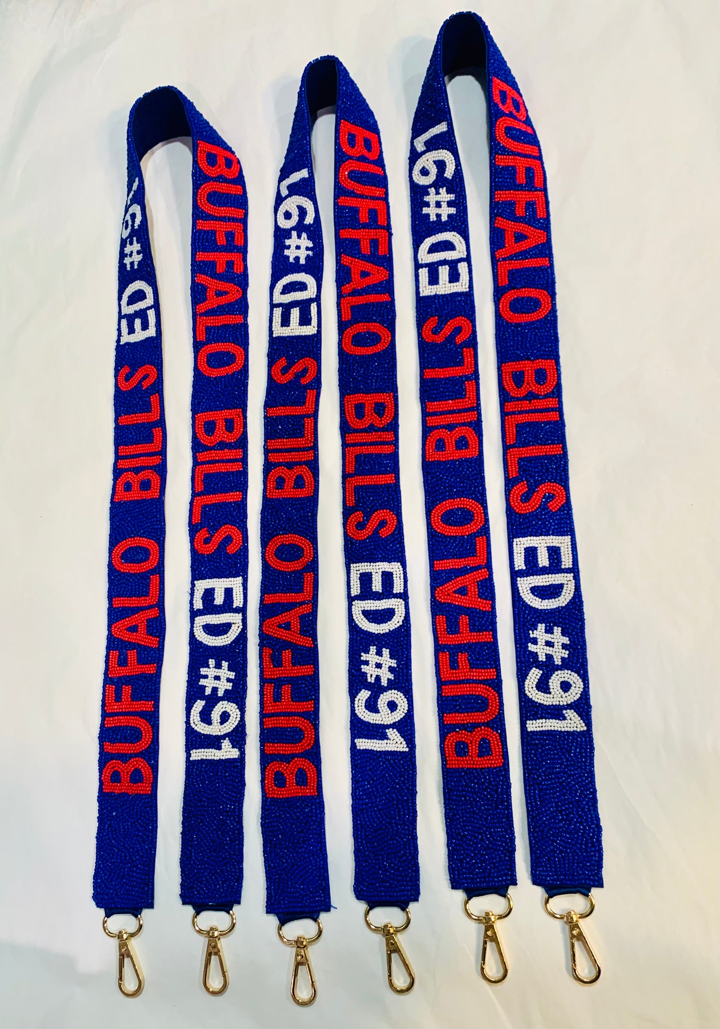 Buffalo Bills - Ed Oliver #91 Beaded Purse Strap
