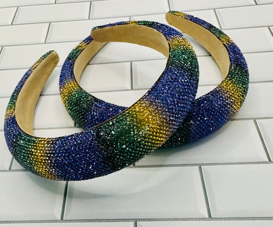 Mardi Gras Crystal Headband
