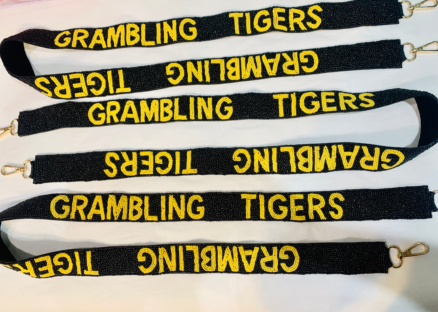 Grambling State (GSU) Beaded Purse Strap