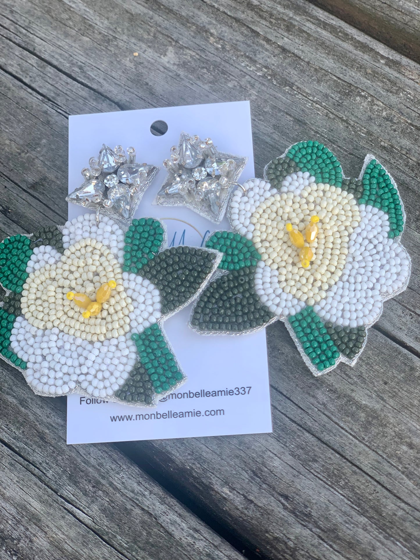 Magnolia Flower Earrings