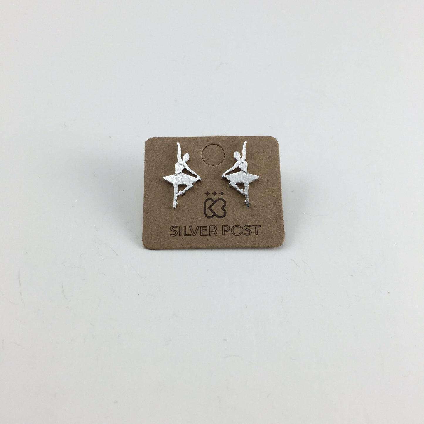 Ballet Stud Earrings - Silver