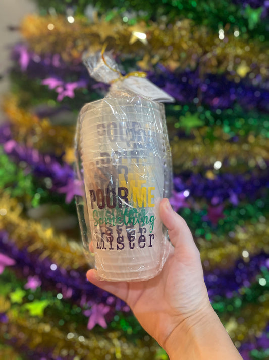 Pour Me Something Mister Party Cups - 10 per pack