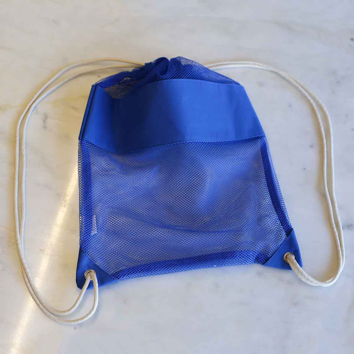 Mesh Drawstring Backpack in Royal