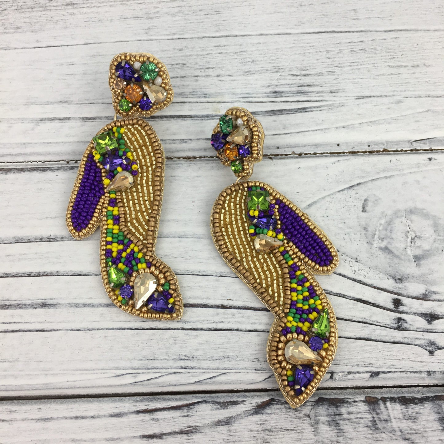 Mardi Gras Shoe Earrings