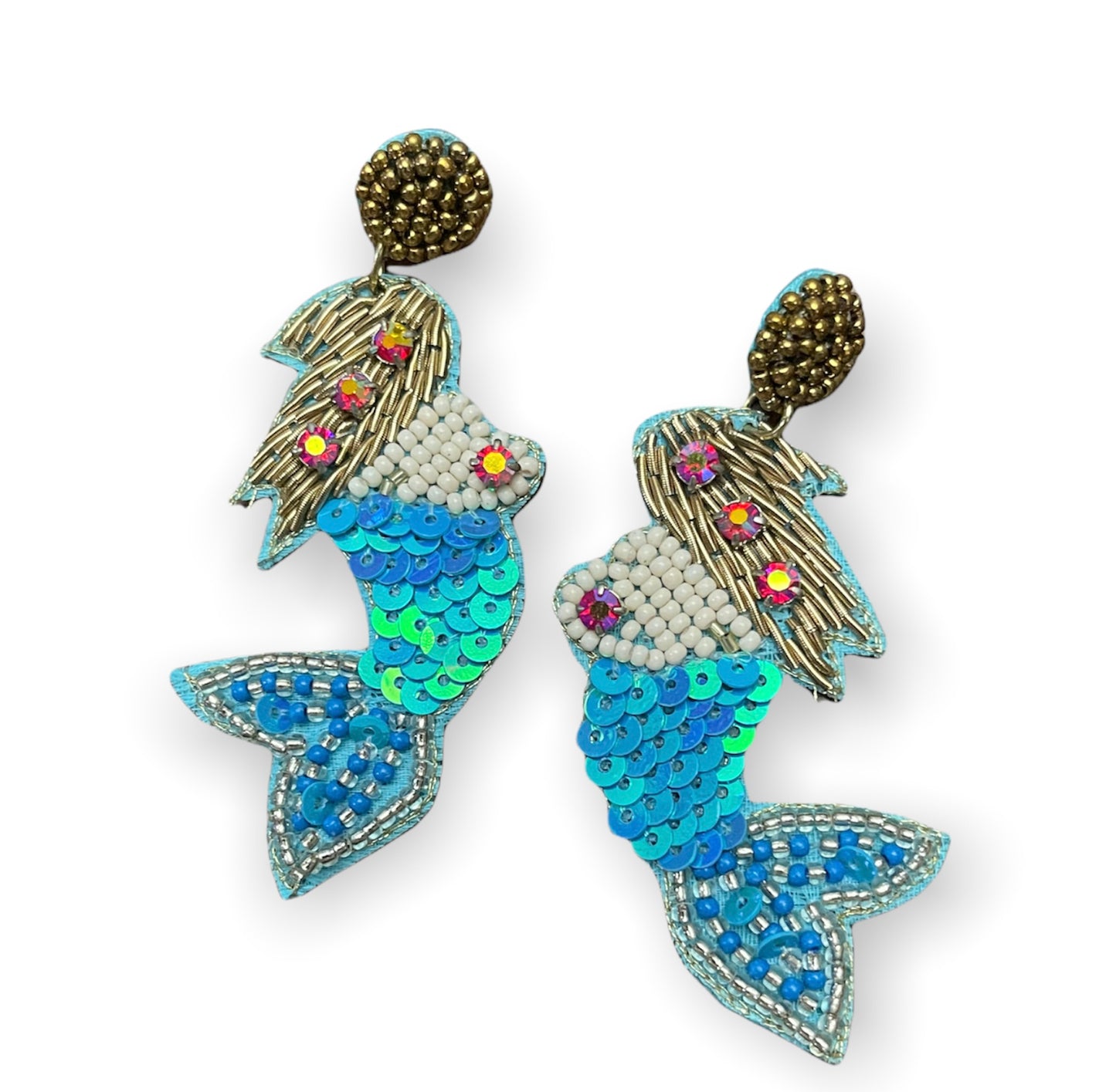 Mermaid Side Earrings - 2 colors