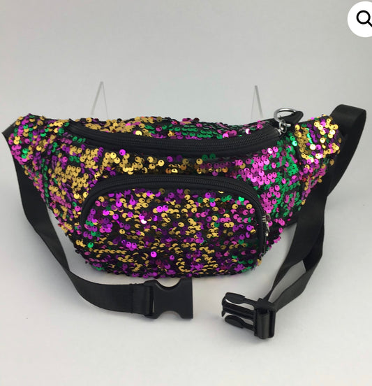 Mardi Gras Sequin Fanny Pack