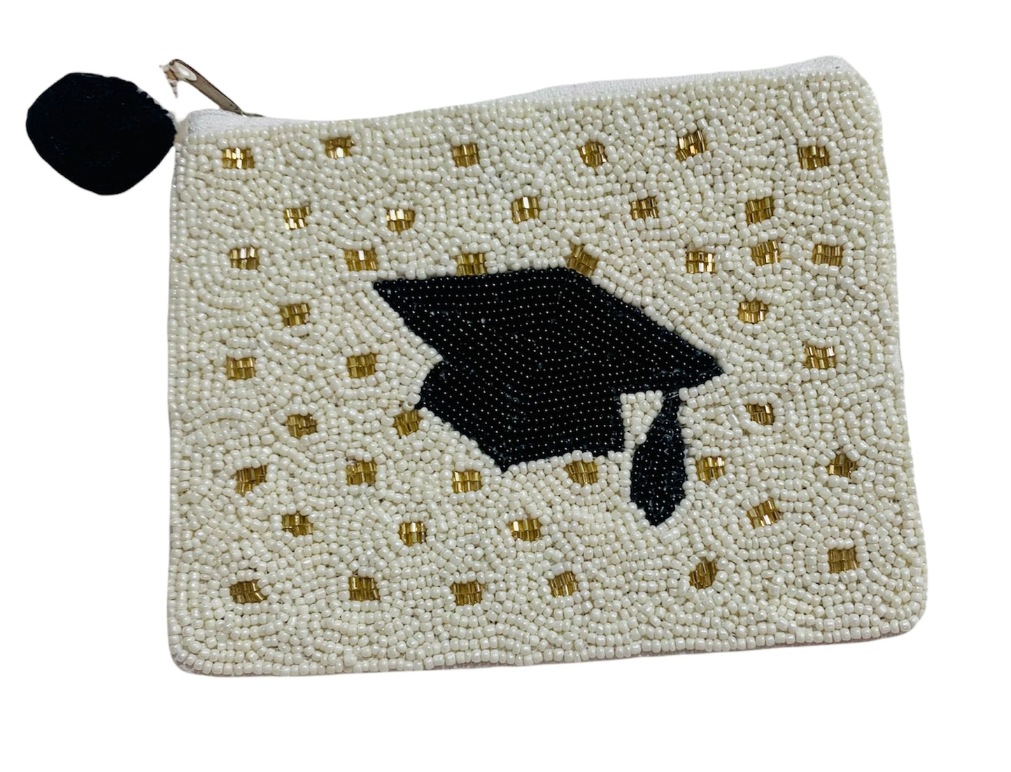 Graduation Cap Zippered Coin Pouch