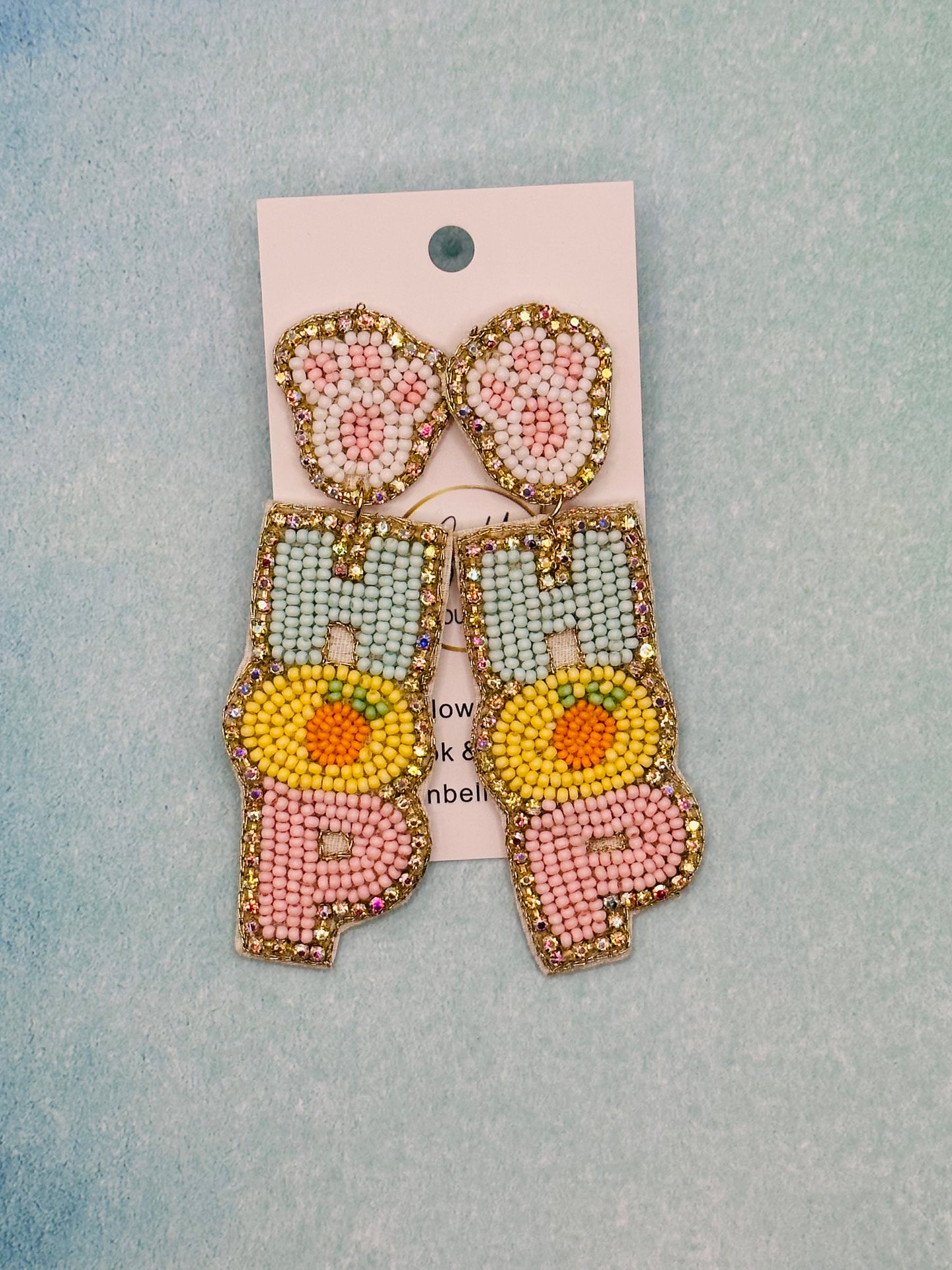 Hop Easter Seed Bead Earrings