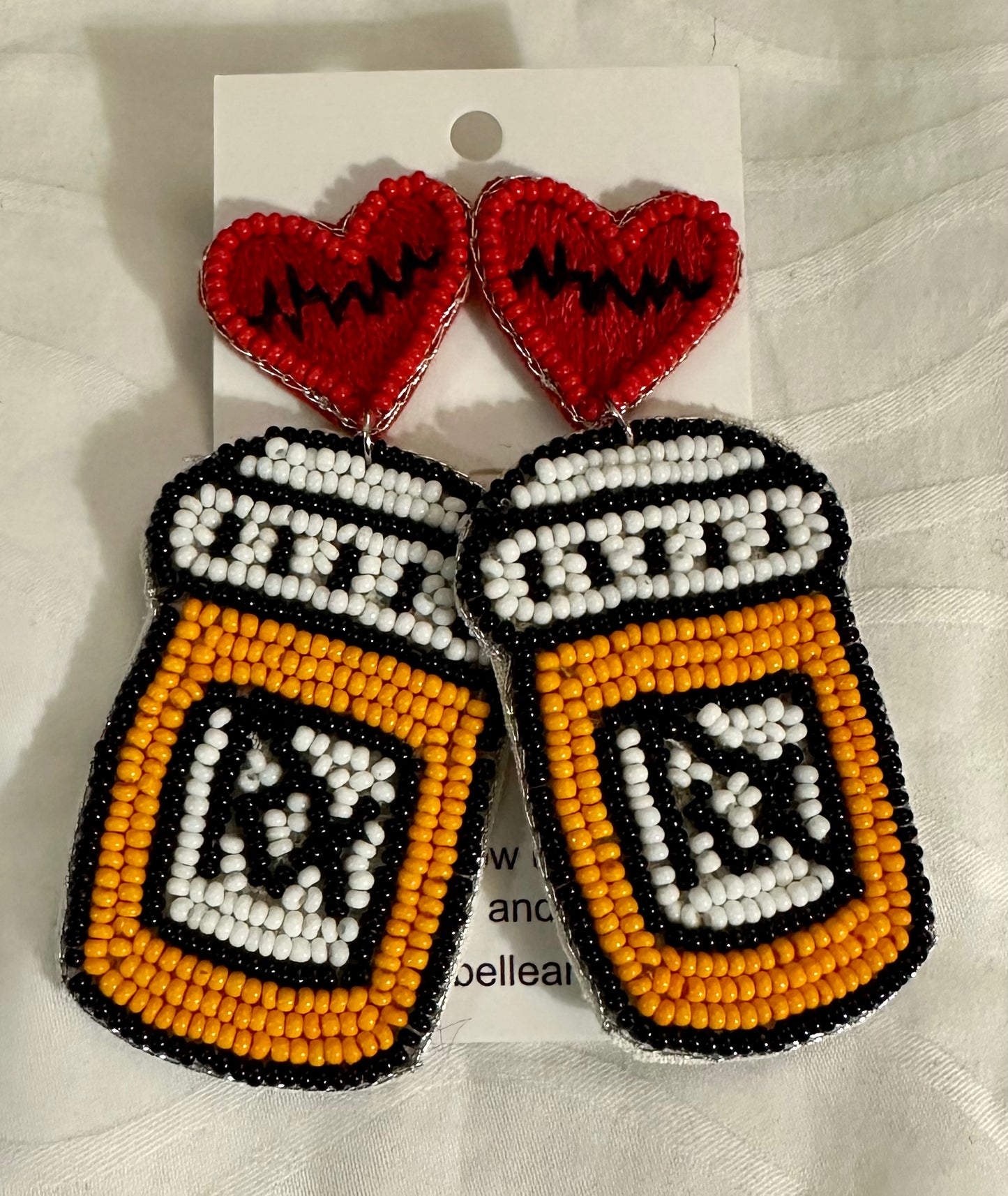 Prescription Bottle Beaded Earrings