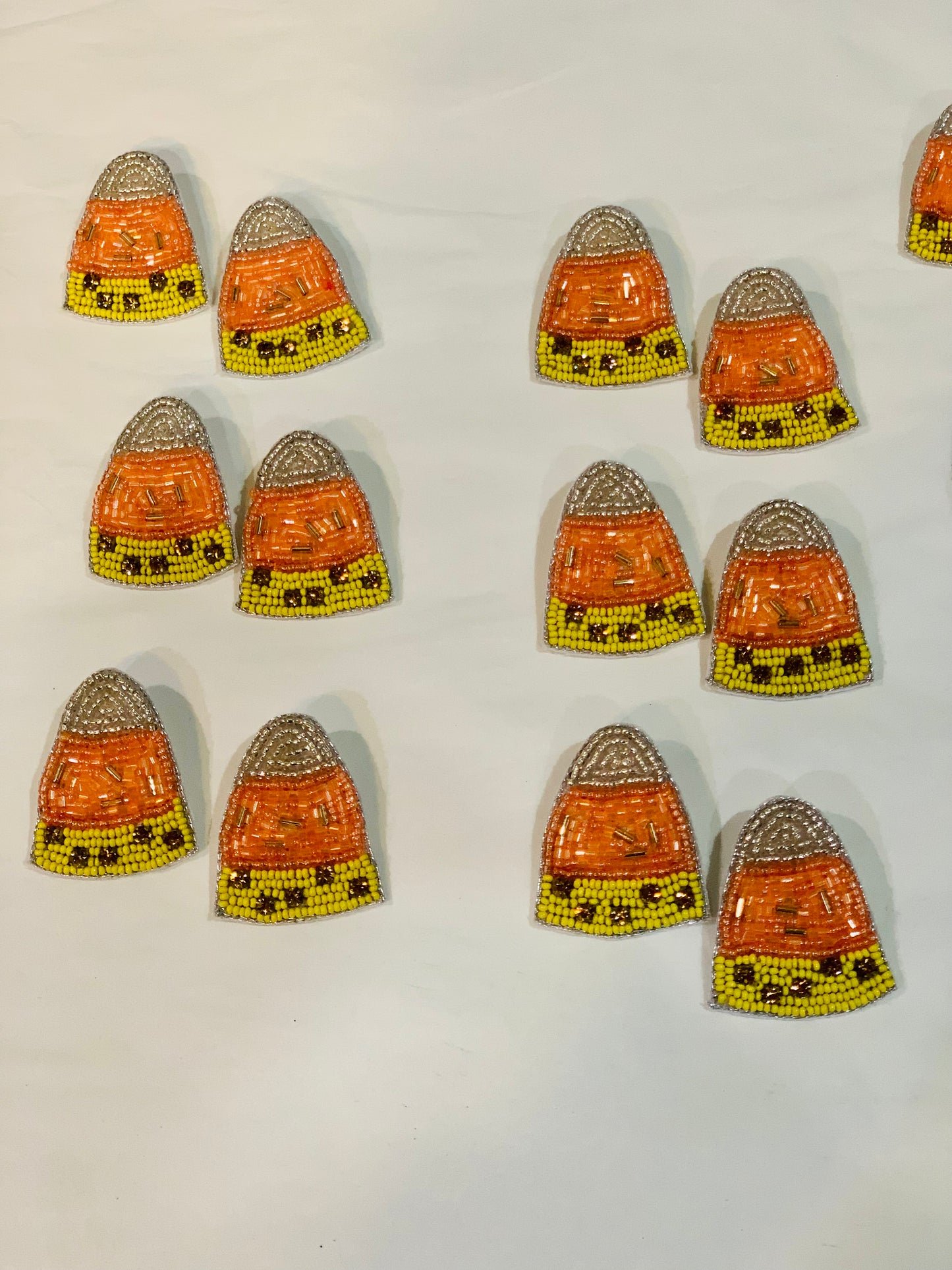Beaded Candy Corn Stud Earrings - MBA Exclusive