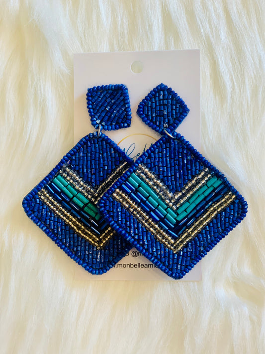 Kaylie Earrings-Royal Blue