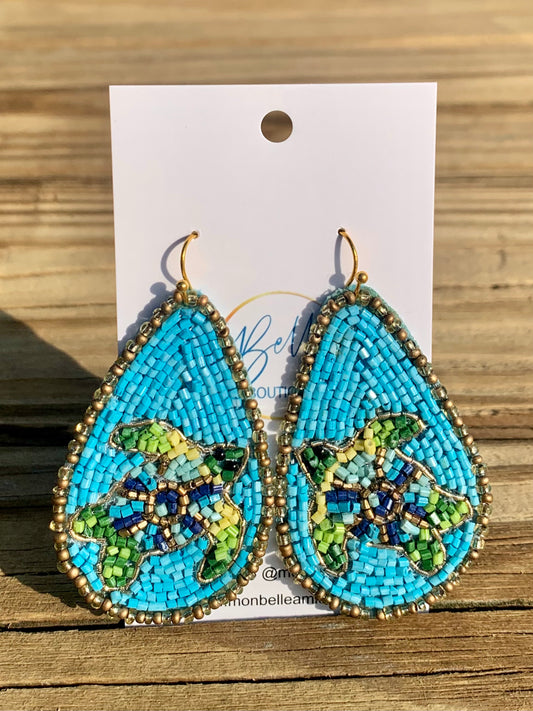 Turtle Teardrop Earrings