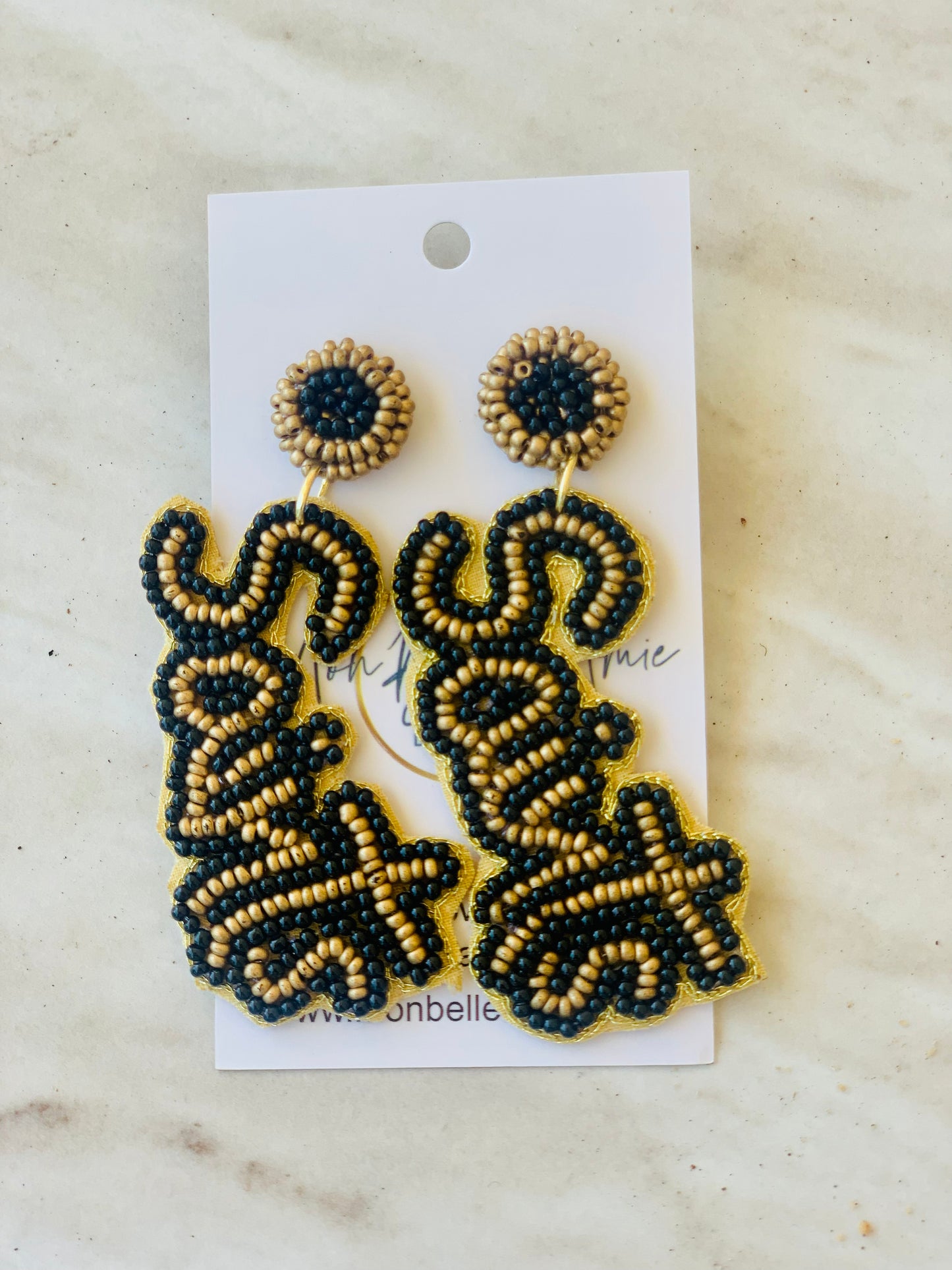 Saints Beaded Earrings