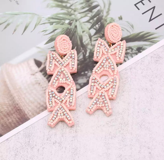 Mama Earrings - Pale Pink