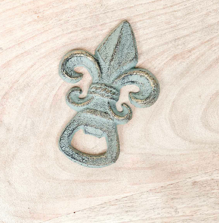 Fleur Bottle Opener in Patina