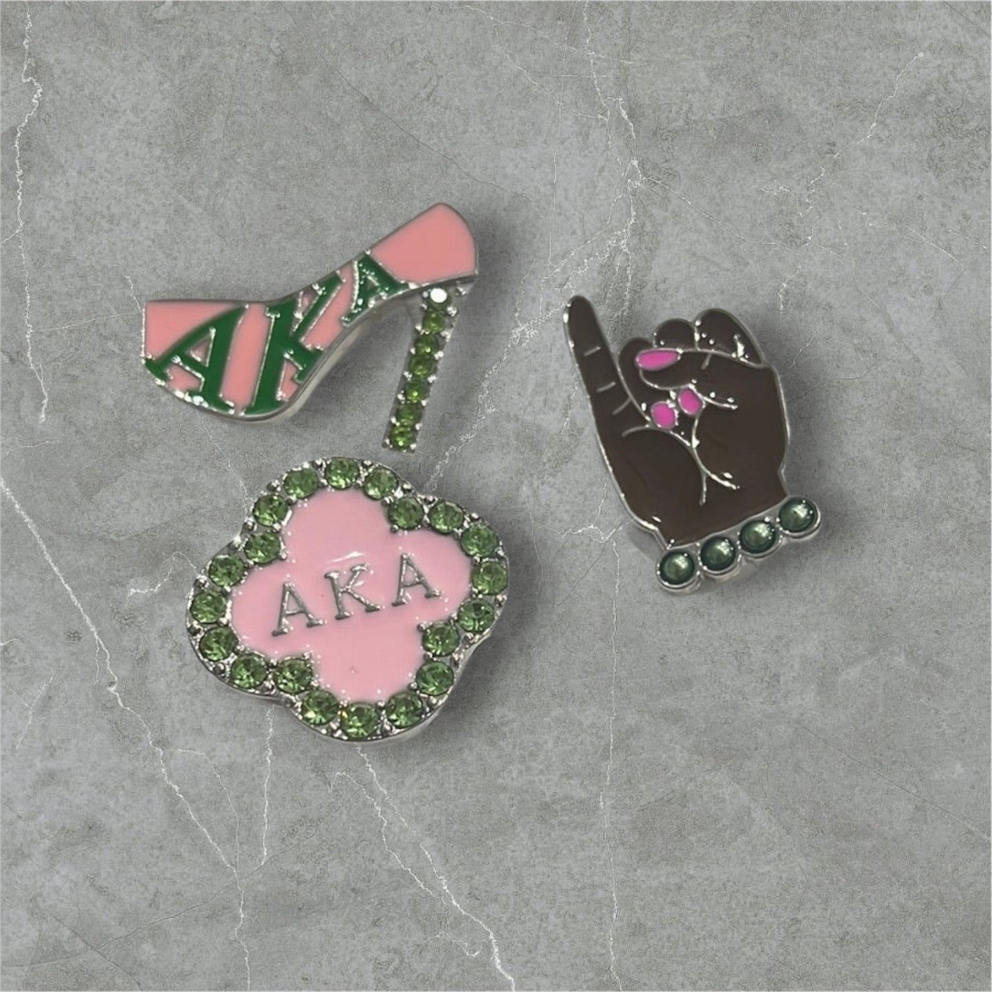 AKA-Alpha Kappa Alpha Sorority - Set of 3 Small Lapel Pins