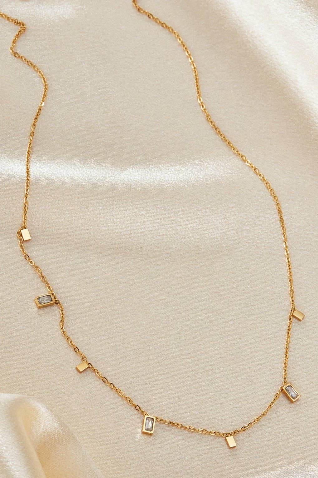 18K Gold PVD Plated  Waterproof Stainless Steel Chain Necklace - 7766: S0OX3T7766