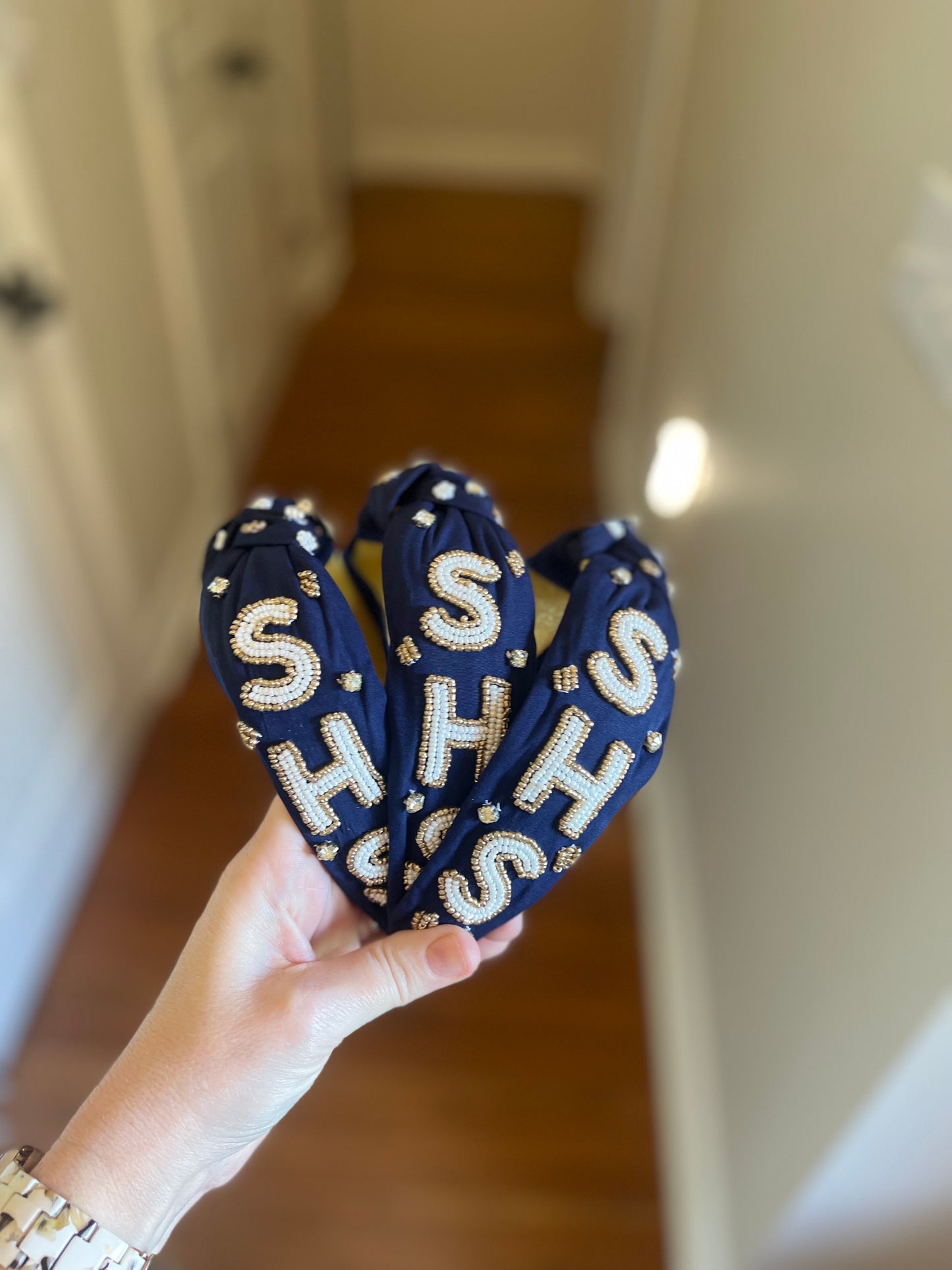 Sacred Heart School-Ville Platte SHS Beaded Headband