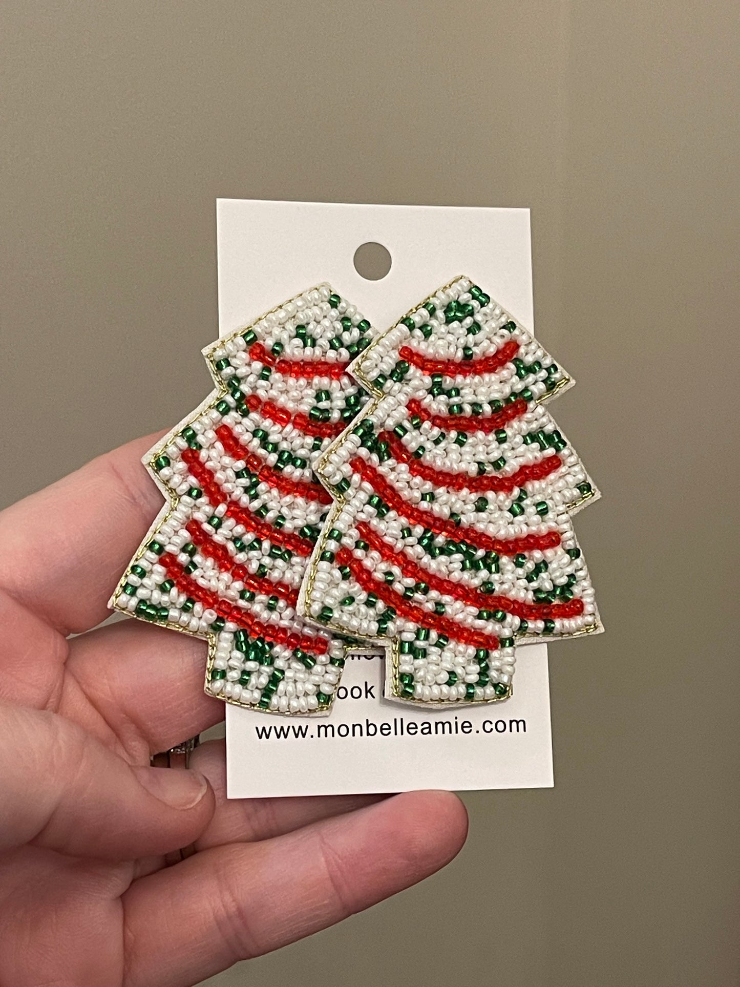 Christmas Tree Cake Earring Oversized Studs