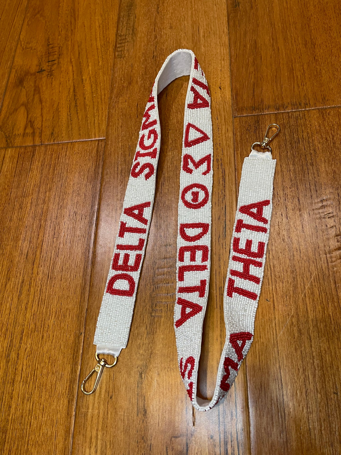 Delta Sigma Theta Sorority Beaded Purse Strap