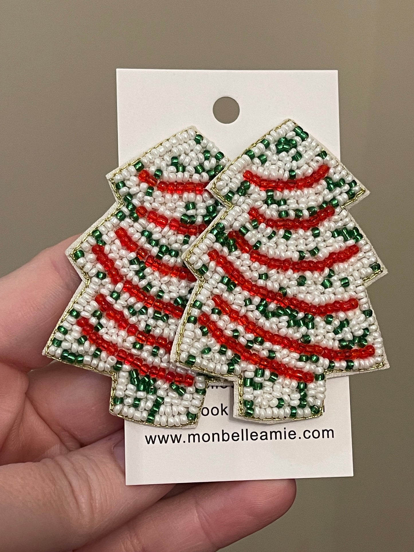 Christmas Tree Cake Earring Oversized Studs