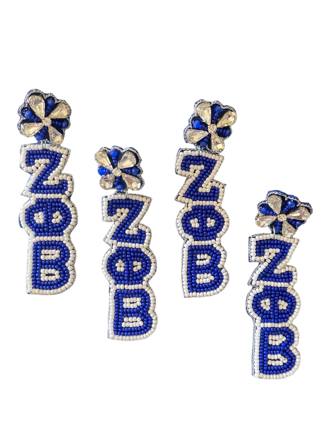 Zeta Phi Beta Beaded Earrings