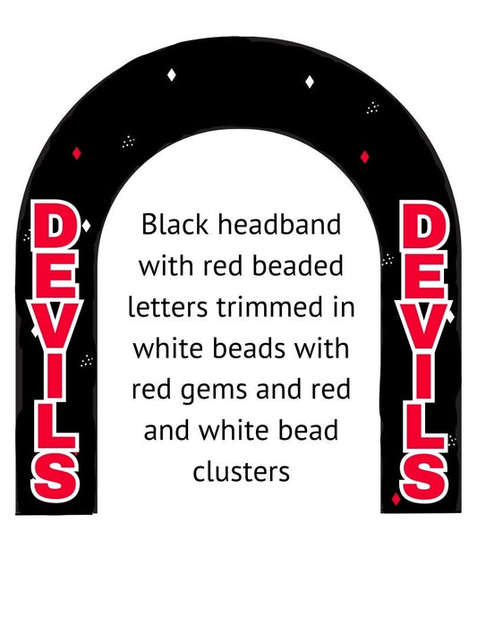 Devils Beaded Headband - PRE-ORDER