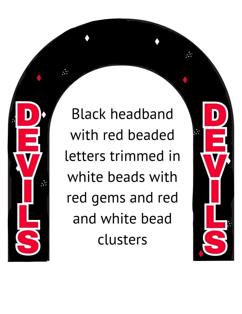 Devils Beaded Headband