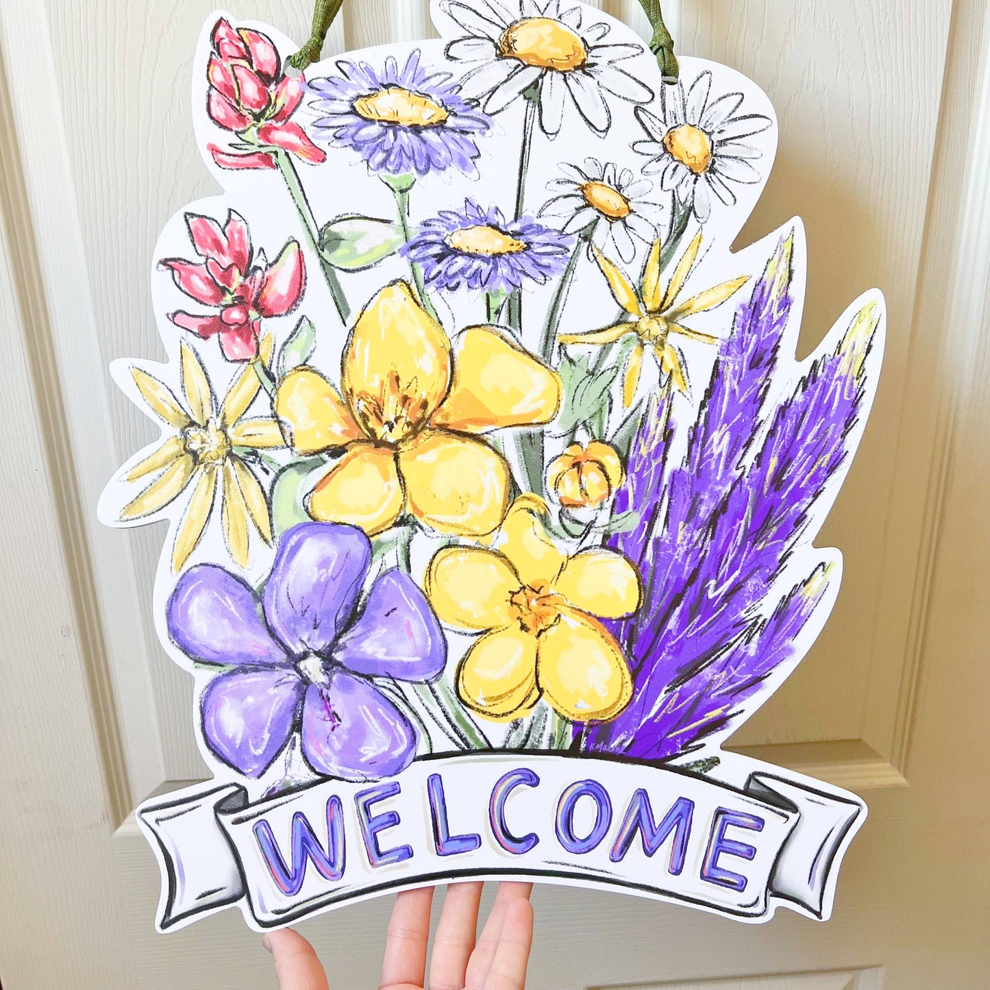 Wildflower Welcome Door Hanger