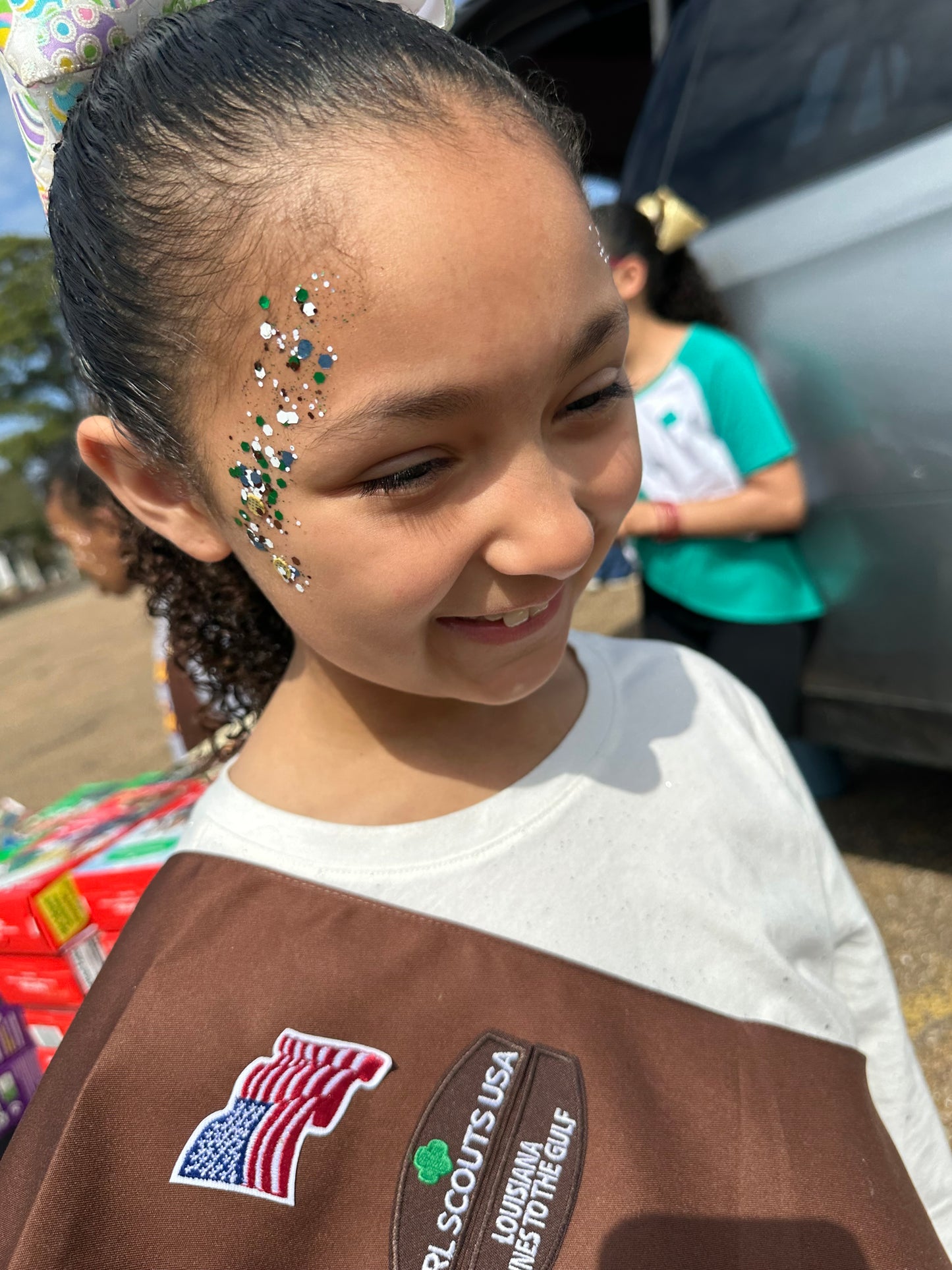 Girl Scout Cookie Glitter with Blue