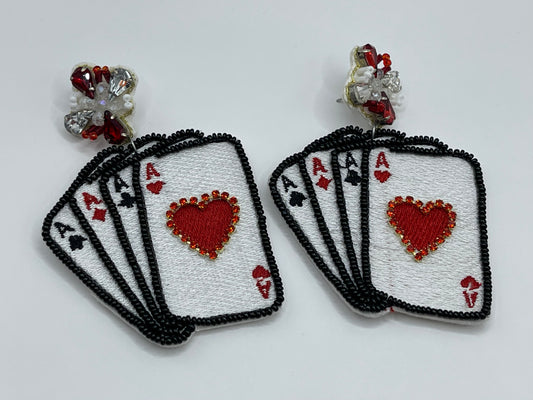 House of Aces Earrings - MBA Exclusive