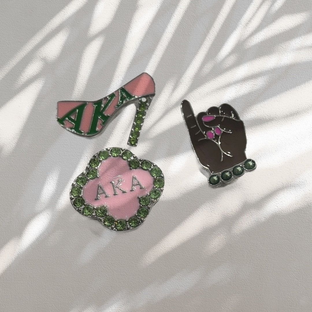 AKA-Alpha Kappa Alpha Sorority - Set of 3 Small Lapel Pins