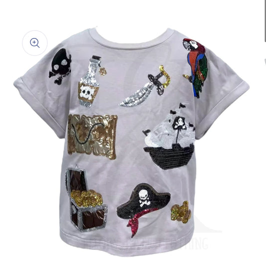 Pirates Life Sequin Shirt-Adult