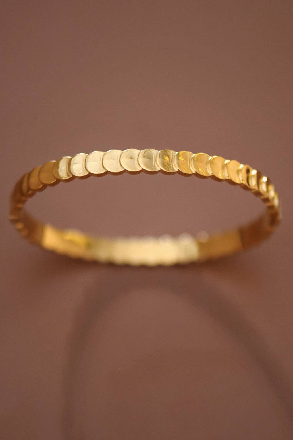 18K Gold PVD Plated Waterproof Stainless Steel Bangle - 7557: S0OX3T7557