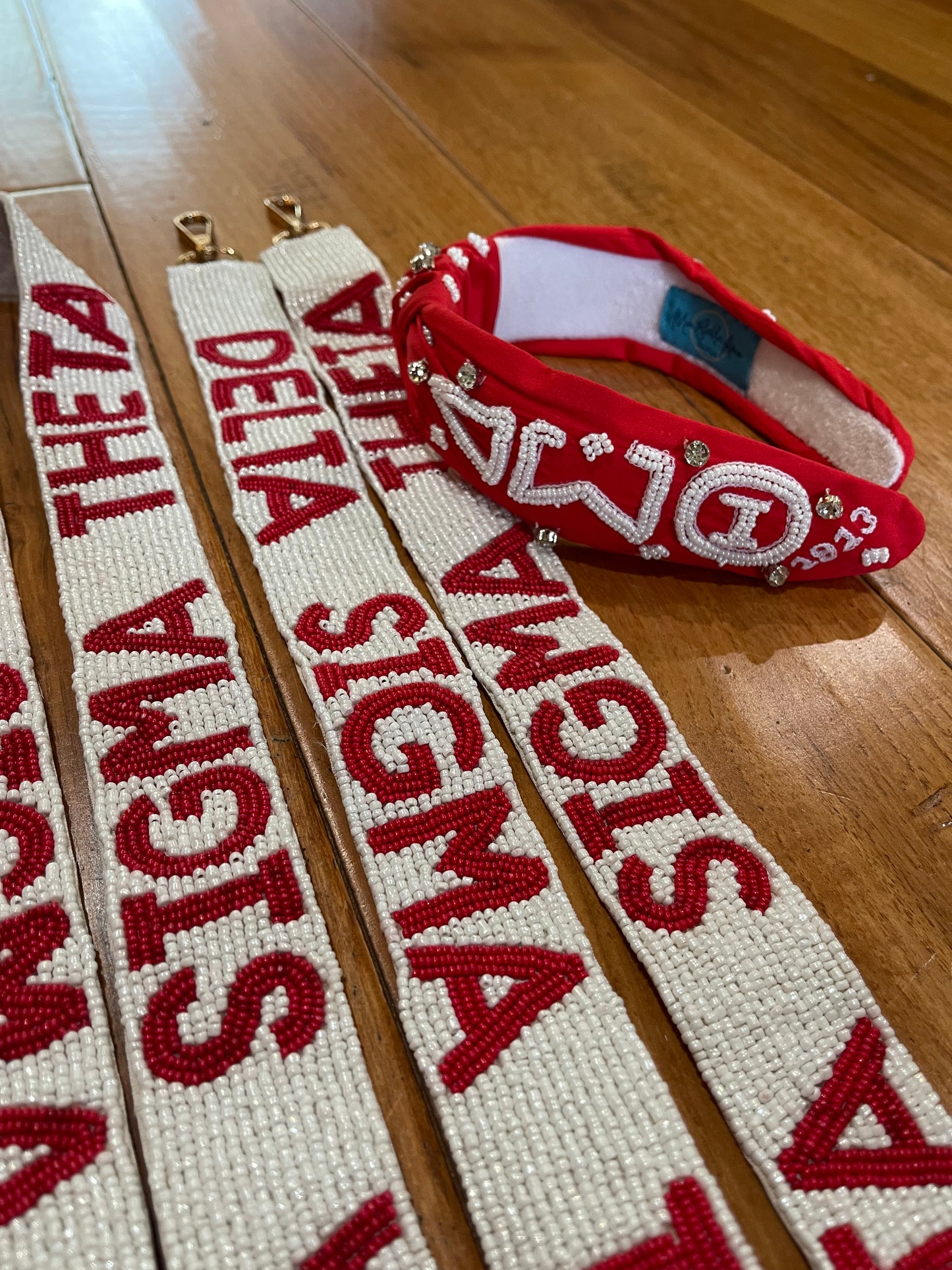 Delta Sigma Theta Sorority Beaded Purse Strap